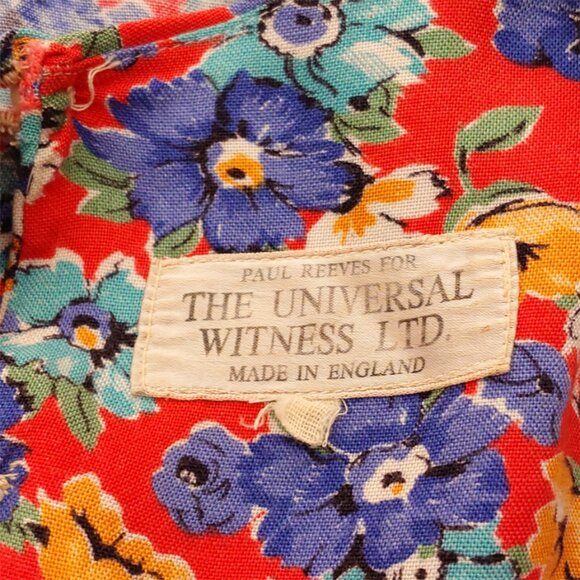 Vintage Paul Reeves for The Universal Witness Made in England 1960s Floral Tunic - Picture 9 of 9
